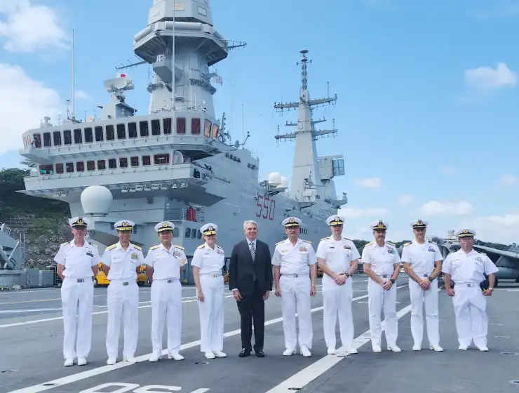 令和6年8月　イタリア海軍空母カブールの日本訪問を支援